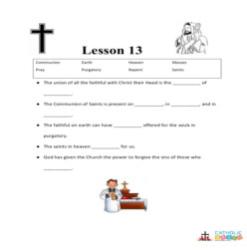 The Communion of Saints and the Forgiveness of Sins - Fill-in-the-Blanks
